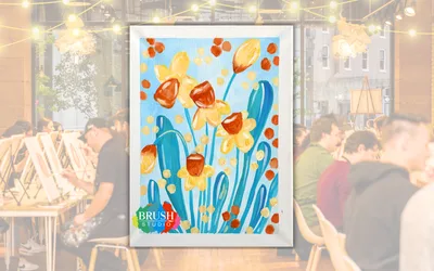 Brush Studio Paint & Sip - Daffodils