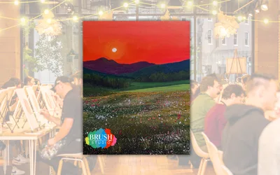Brush Studio Paint & Sip - Evening Field