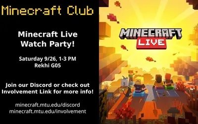 Minecraft Club Minecraft Live Watch Party