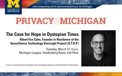 Privacy@Michigan: Albert Fox Cahn