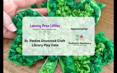 S. Lansing Library Playdate and St. Patty’s Craft
