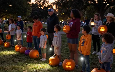 Blaine Flashlight Pumpkin Hunt & Family
