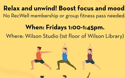 Pilates Study Break at Wilson Library