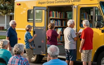 Senior Bookmobile at Aspen Grove