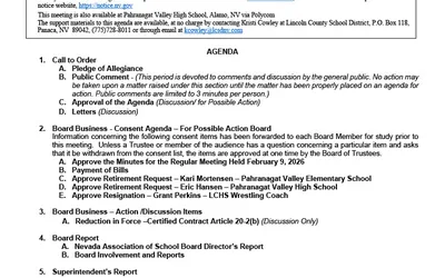 Lincoln County School District Board Meeting