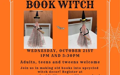 Upcycled Book Witch