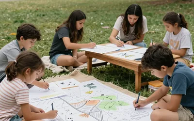 Family Art Project: Animal Mapmaking