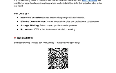 Spring Break Business and Leadership Program