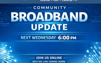 Second Virtual Community Broadband Update Meeting