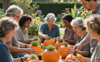 Succulent Pumpkin Centerpiece