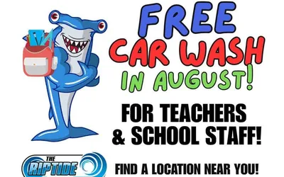 Free Car Washes for Teachers All August