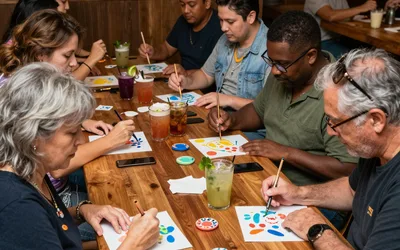Craft and Sip- Clay Magnet Painting!