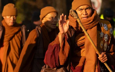 Walk for Peace concludes with Buddhist monks' arrival in Washington