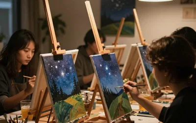 Midnight Starry Glow - Painting Class