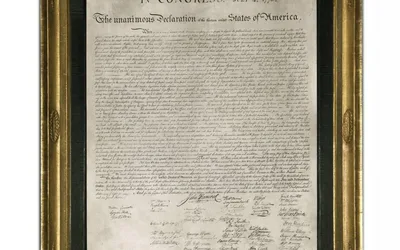 Declaration of Independence Replica Display