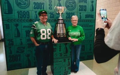 Grey Cup Visit to Estevan Bruins Game