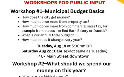 Budget workshops for the public FY27