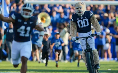 Cosmo the Cougar Bike Bus Parade
