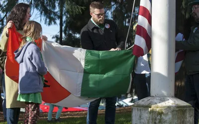 Irish Flag Raising