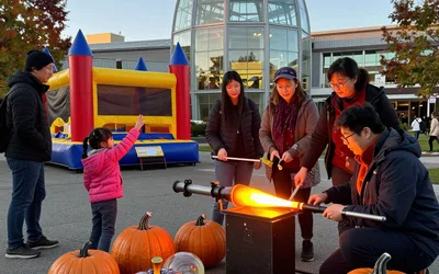 Glass Pumpkins on the Plaza