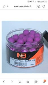 POP UP 20ET 16MM NATURALBAIT FLASHY BALLS PRAWN /CRAYFISH 90G