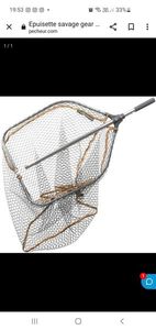 EPUISETTE SAVAGE GEAR PRO FOLDING RUBBER LARGE MESH LANDING NET

