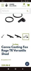 CANNE CASTING FOX RAGE TR VERSATILE SHAD