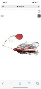 SPINNERBAIT DA’BUSH ROUGE ARGENT FLASH