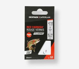 HAMEÇONS MONTÉS PÊCHE SN HOOK FLUORO RED VARNISH