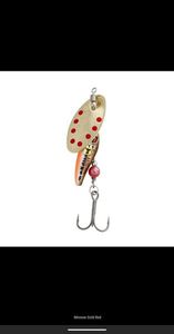STICKLEBAIT SPINNER #1 MINNOW GOLD RED