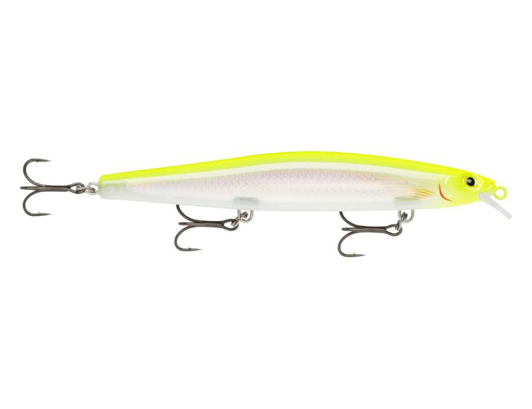 MAXRAP LONG RANGE MINNOW MXLM12 FLAKE PEARL CHARTREUSE