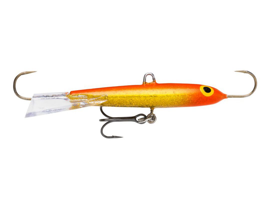 RAPALA FLAT JIG RFJ06 HOLOGRAM FLAKE GOLD FLUORESCENT RED