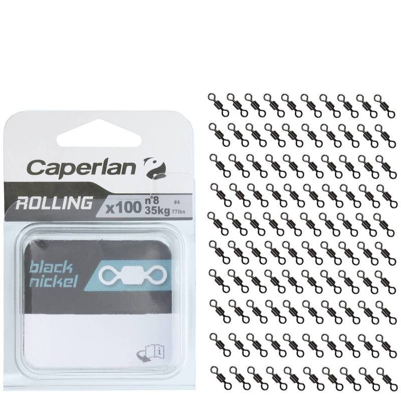 ÉMERILLON PÊCHE ROLLING BLACK NICKEL X10 - Decathlon