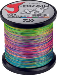 J BRAID X 8 10/100 1500 M MULTICOLORE J BRAID X 8 10/100 1500 M MULTICOLORE