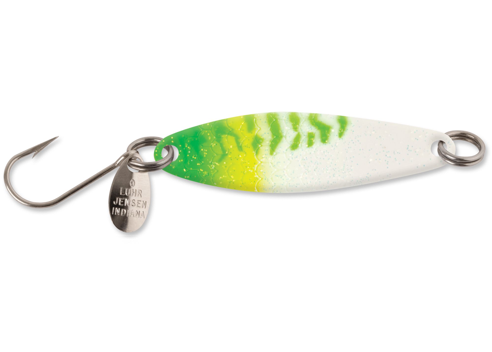 NEEDLEFISH 1051-002 PEARL/FLUORESCENT GREEN TIGER/CRYSTAL