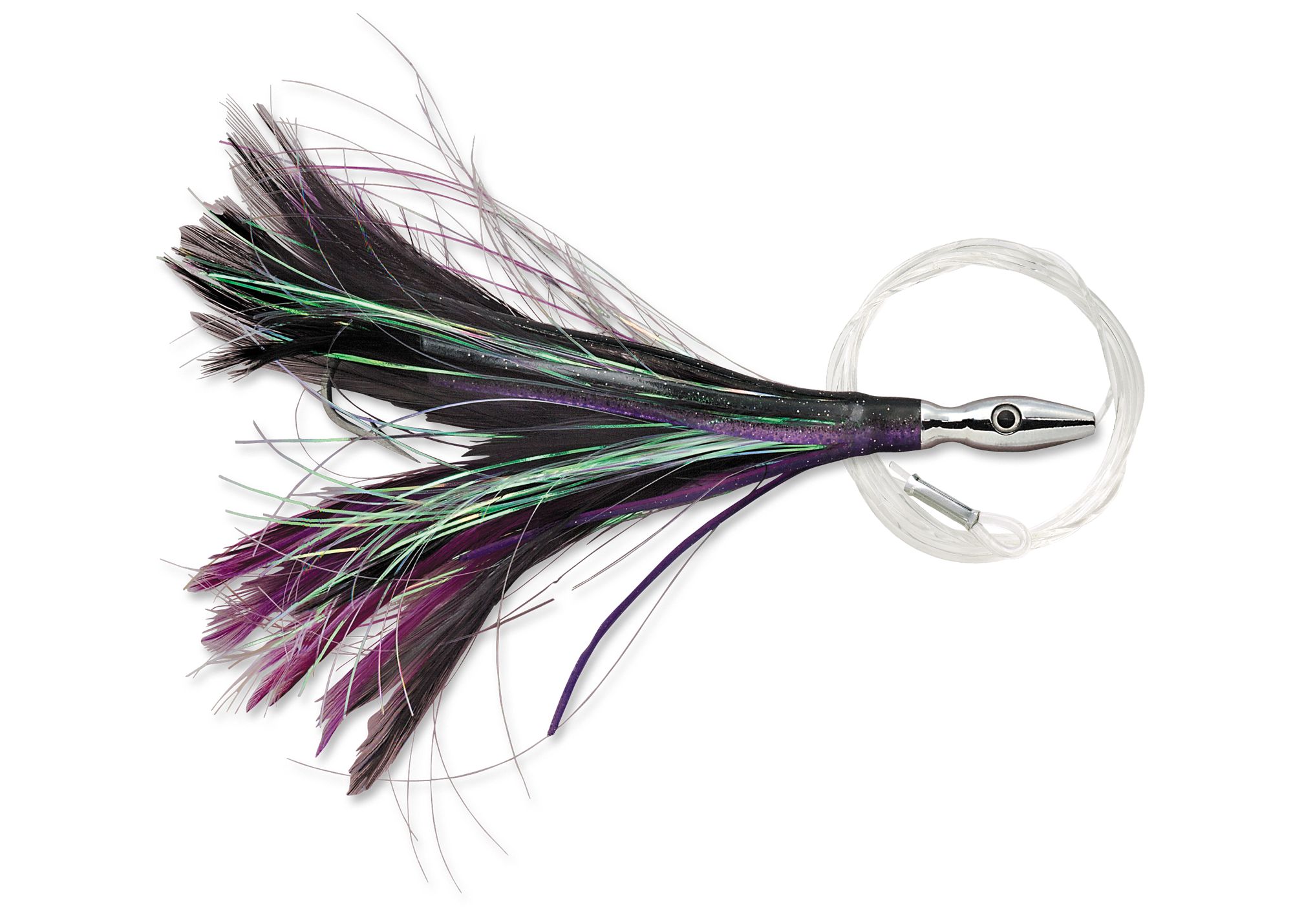 FLASH FEATHER RIGGED FFR03 BLACK/PURPLE