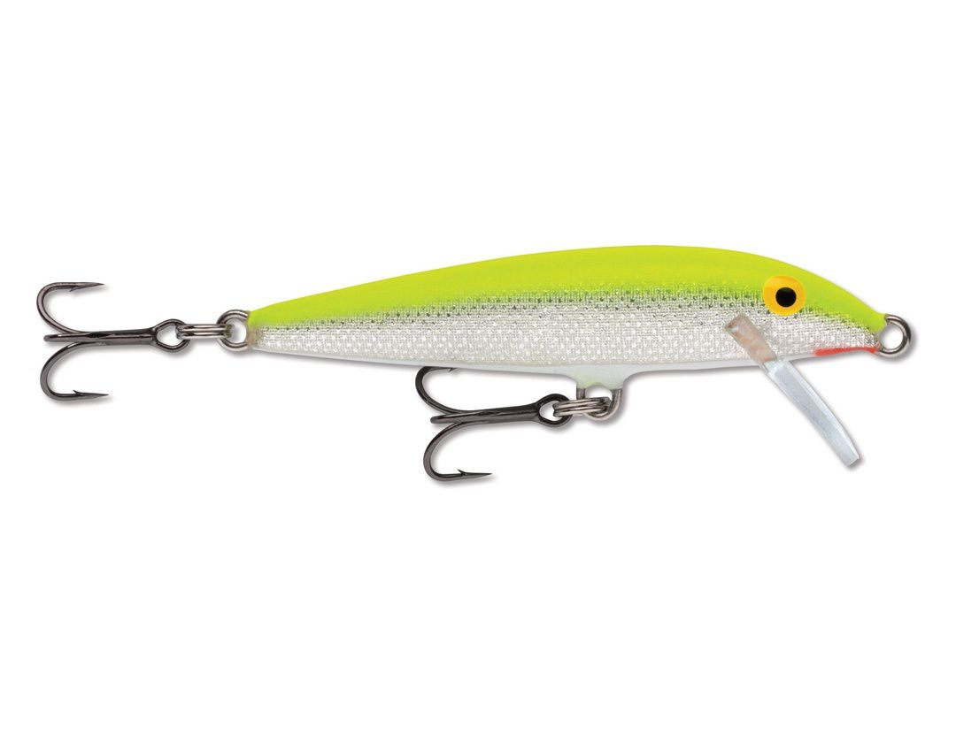 ORIGINAL FLOATER F18 SILVER FLUORESCENT CHARTREUSE ORIGINAL FLOATER F18 SILVER FLUORESCENT CHARTREUSE