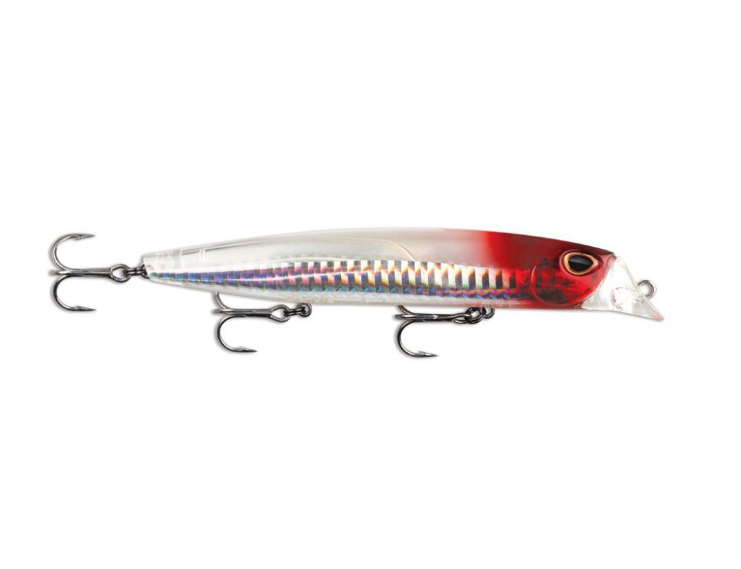 SO-RUN LIPLESS MINNOW SRLM90F HOLO RED HEAD