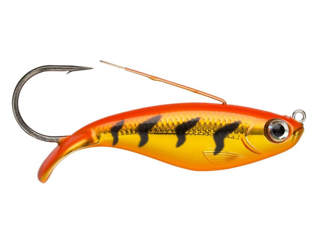 WEEDLESS SHAD WSD08 GOLD FLUORESCENT RED TIGER