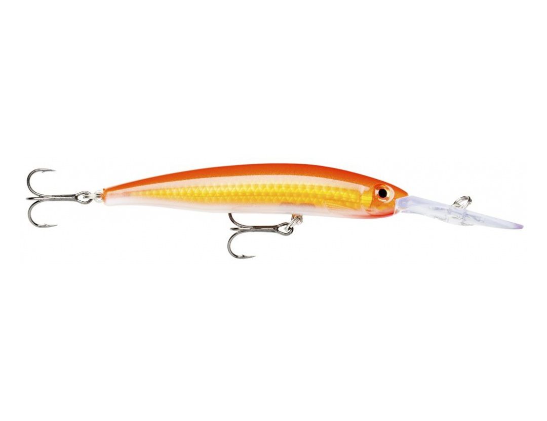 MAXRAP FAT MINNOW MXRFM09 FLAKE GOLD FLUORESCENT RED