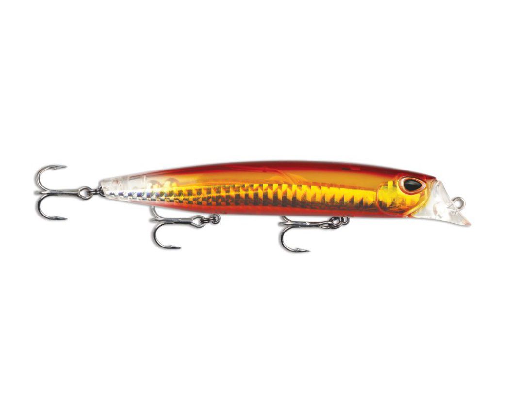 SO-RUN LIPLESS MINNOW SRLM120F HOLO GOLD RED