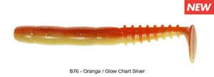 FAT ROCKVIBE SHAD 5" B76 - ORANGE GLOW CHART SILVER