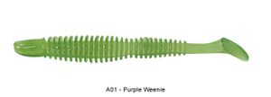 BUBBLING SHAD 4" A01 - PURPLE WEENIE