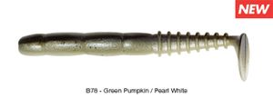 FAT ROCKVIBE SHAD 5" B78 - GREEN PUMPKIN PEARL WHITE