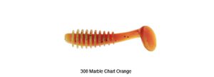 MINI BUBBLING SHAD 2" 308 - MARBLE CHART ORANGE