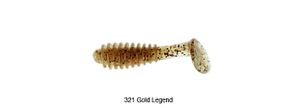 MINI BUBBLING SHAD 2" 321 - GOLD LEGEND