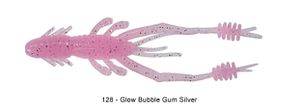 RING SHRIMP 3" 128 - GLOW BUBBLE GUM SILVER