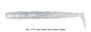 FAT ROCKVIBE SHAD 5" 422 - CLEAR PEARL SILVER BLACK FLAKES