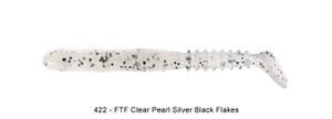 ROCKVIBE SHAD 2" 422 - CLEAR PEARL SILVER BLACK FLAKES ROCKVIBE SHAD 2" 422 - CLEAR PEARL SILVER BLACK FLAKES