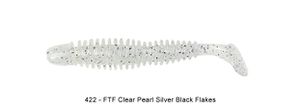 BUBBLING SHAD 3" 422 - CLEAR PEARL SILVER BLACK FLAKES